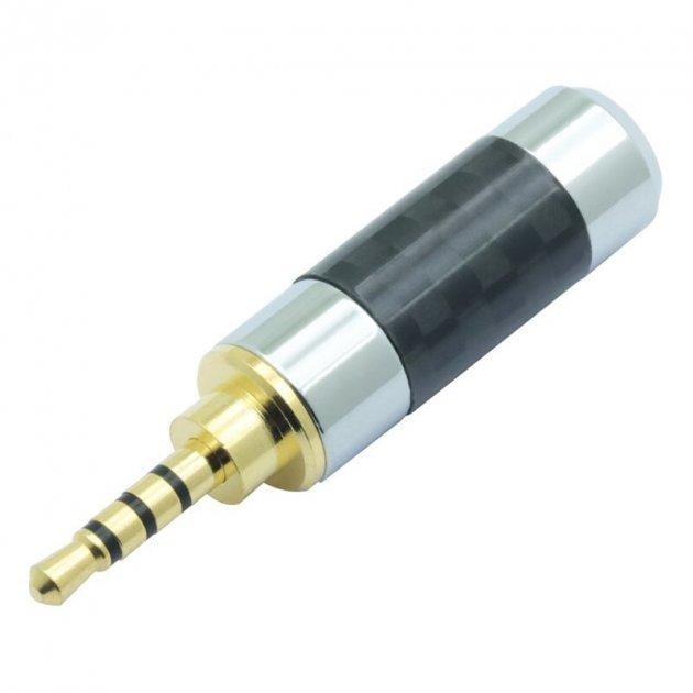 Штекер металлический под пайку SUNROZ FreeEnd-3,5 мм 4 pin Silver/Black (A48505)