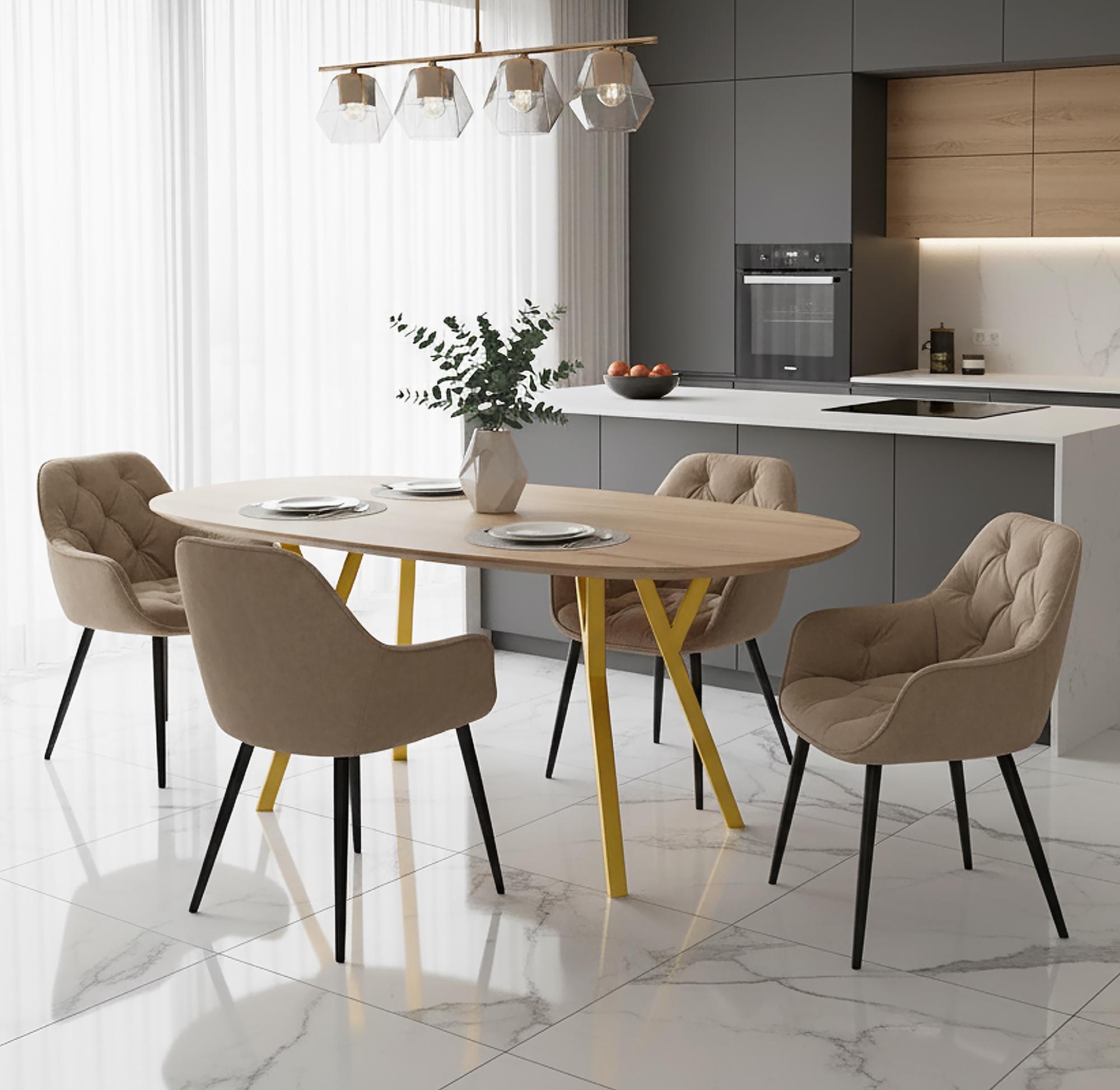 Комплект ножек для стола из металла Loft 730 мм 4 шт. Золотой (1115) - фото 3 Комплект ножек для стола из металла Loft 730 мм 4 шт. Золотой (1115) - фото 3