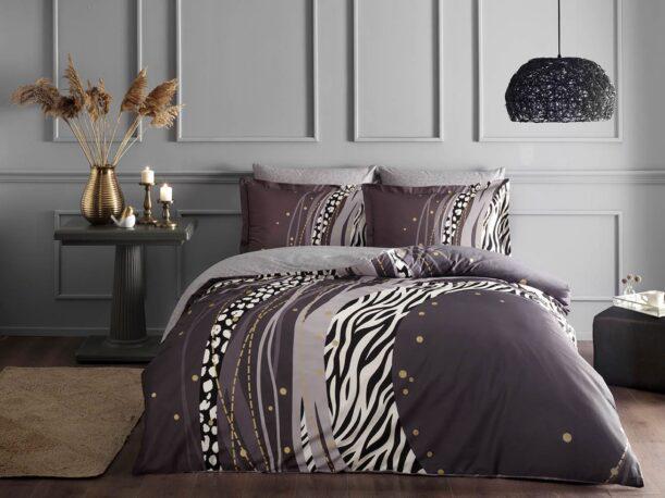 Постельное белье TAC Delux Morea gri v01 евро Серый (svt-2000022297202)