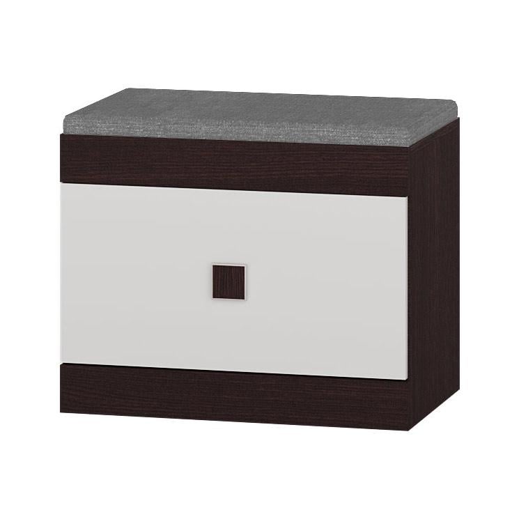 Тумба под обувь Everest Соната 600 600х376х466 мм Венге темный/Белый (11289)