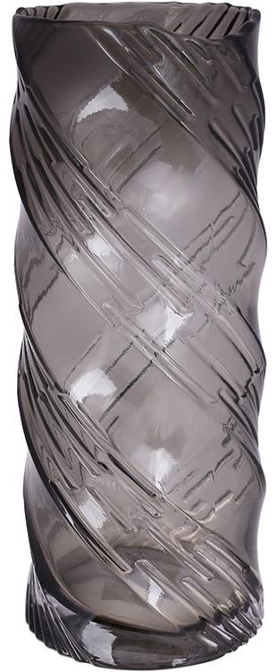 Ваза для цветов из стекла Ancient Glass Infinitty Ø10x25 см Дымчато-черный (BD-527-784)