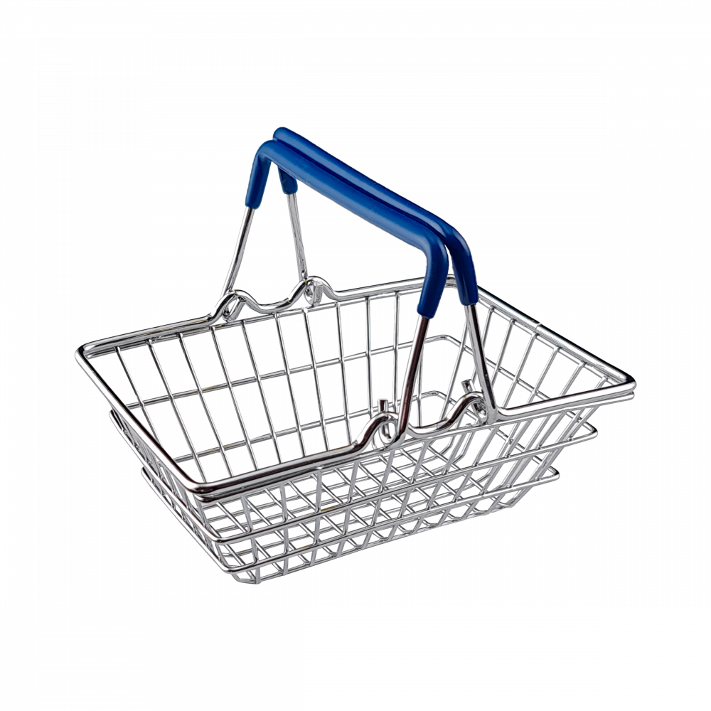 Мини-корзина декоративная Серебряная/Синяя (OD-1020)