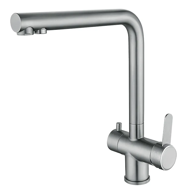 Смеситель для кухни на две воды MIXXUS FAN-021 из нержавеющей стали SUS304 (MI6109)