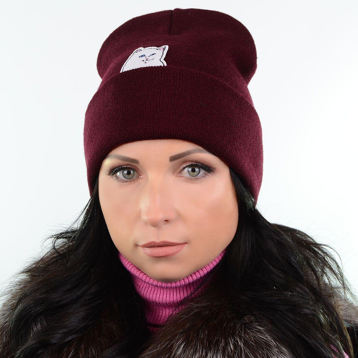 Шапка вязаная Sofi L18022 one size Бордовый Шапка вязаная Sofi L18022 one size Бордовый