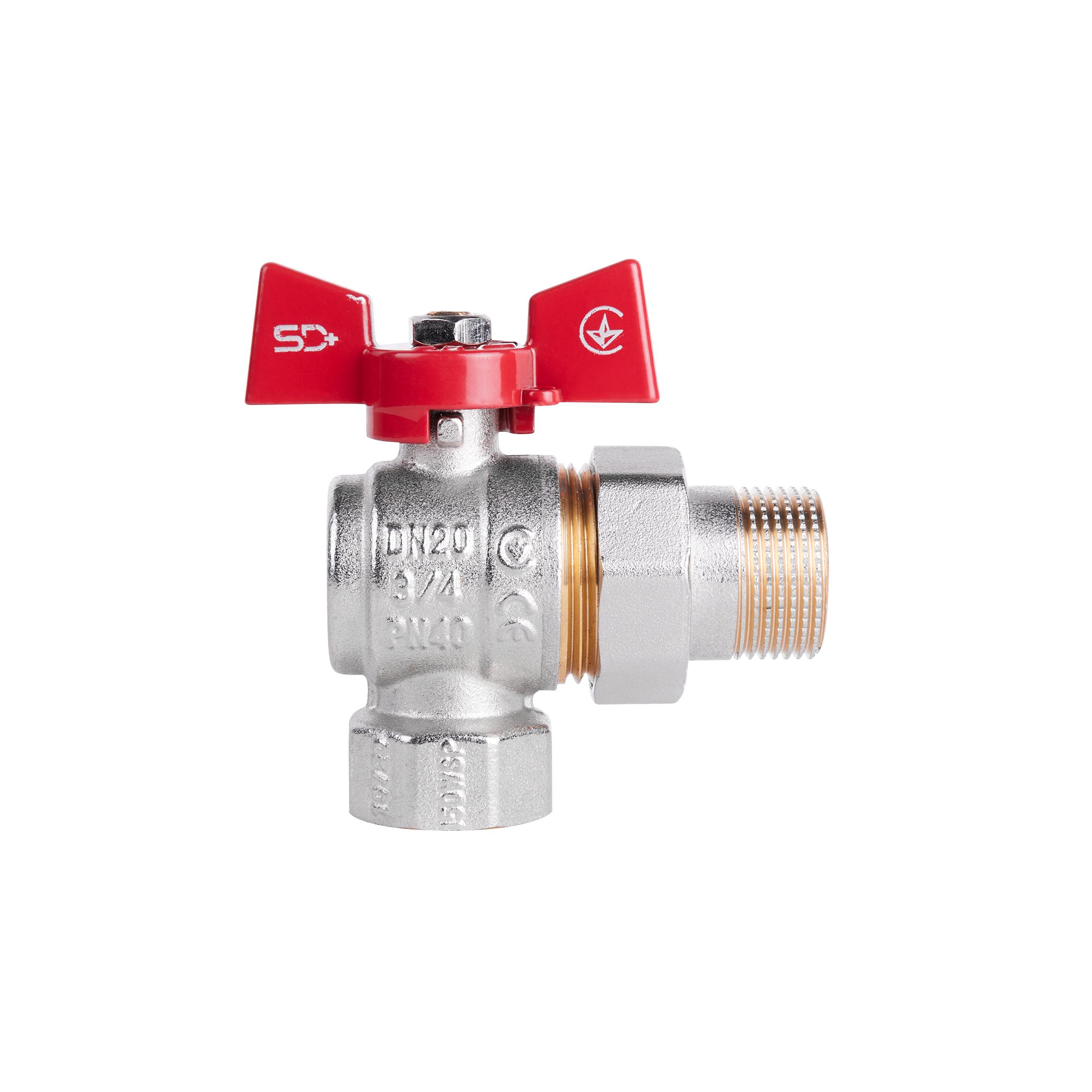 Кран шаровой Американка SD Plus 3/4" ВН угловой SD222NW20PN40 (15409) - фото 2 Кран шаровой Американка SD Plus 3/4" ВН угловой SD222NW20PN40 (15409) - фото 2