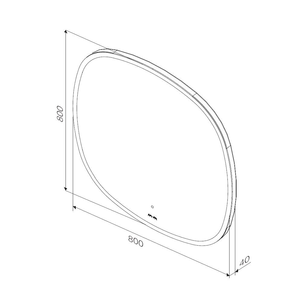Зеркало AM.PM Universal M8FMOX0801WGH38 c LED подсветкой 80x80 см (196403) - фото 2