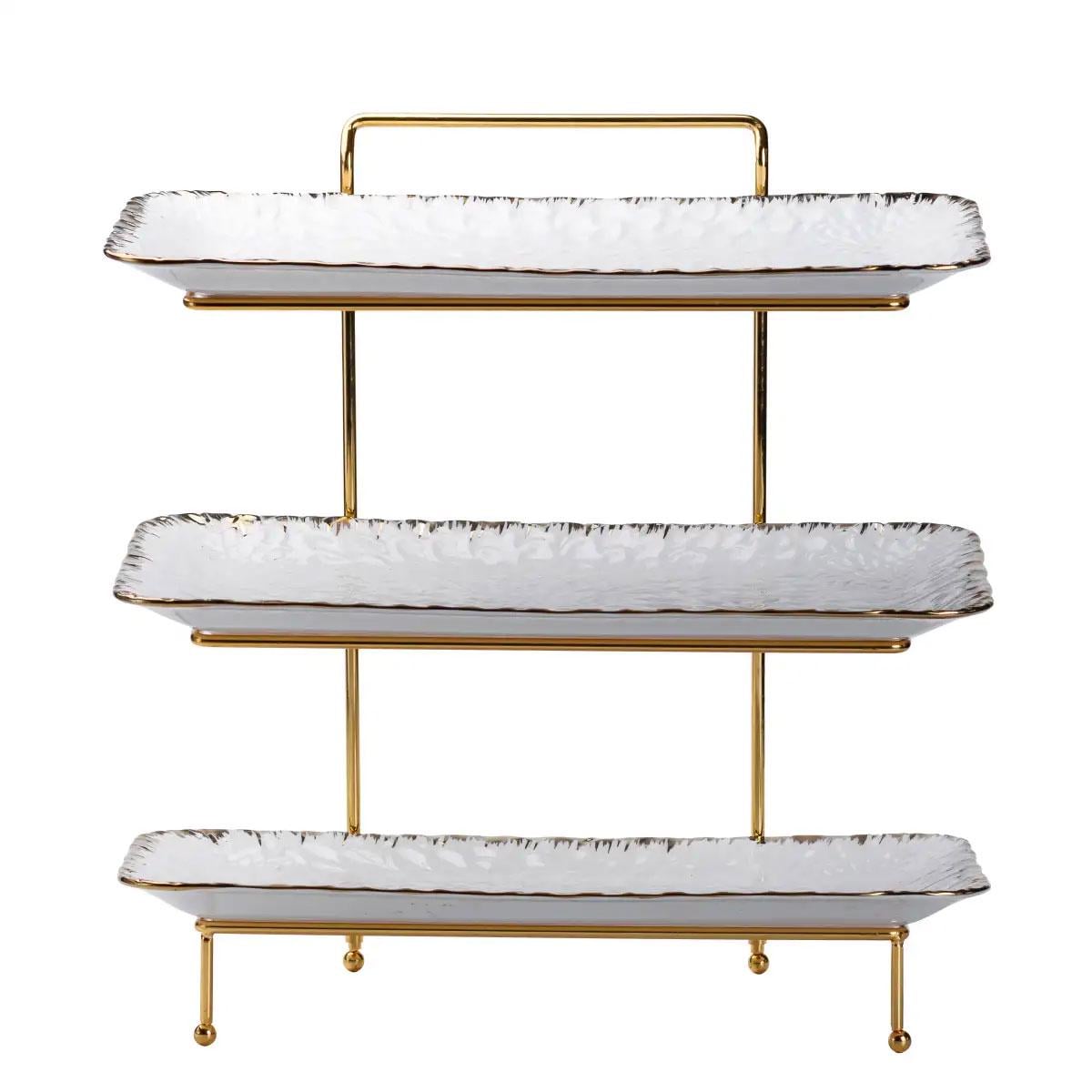 Фруктовница функциональная 3-ярусная 35,5x21x37 см Белый