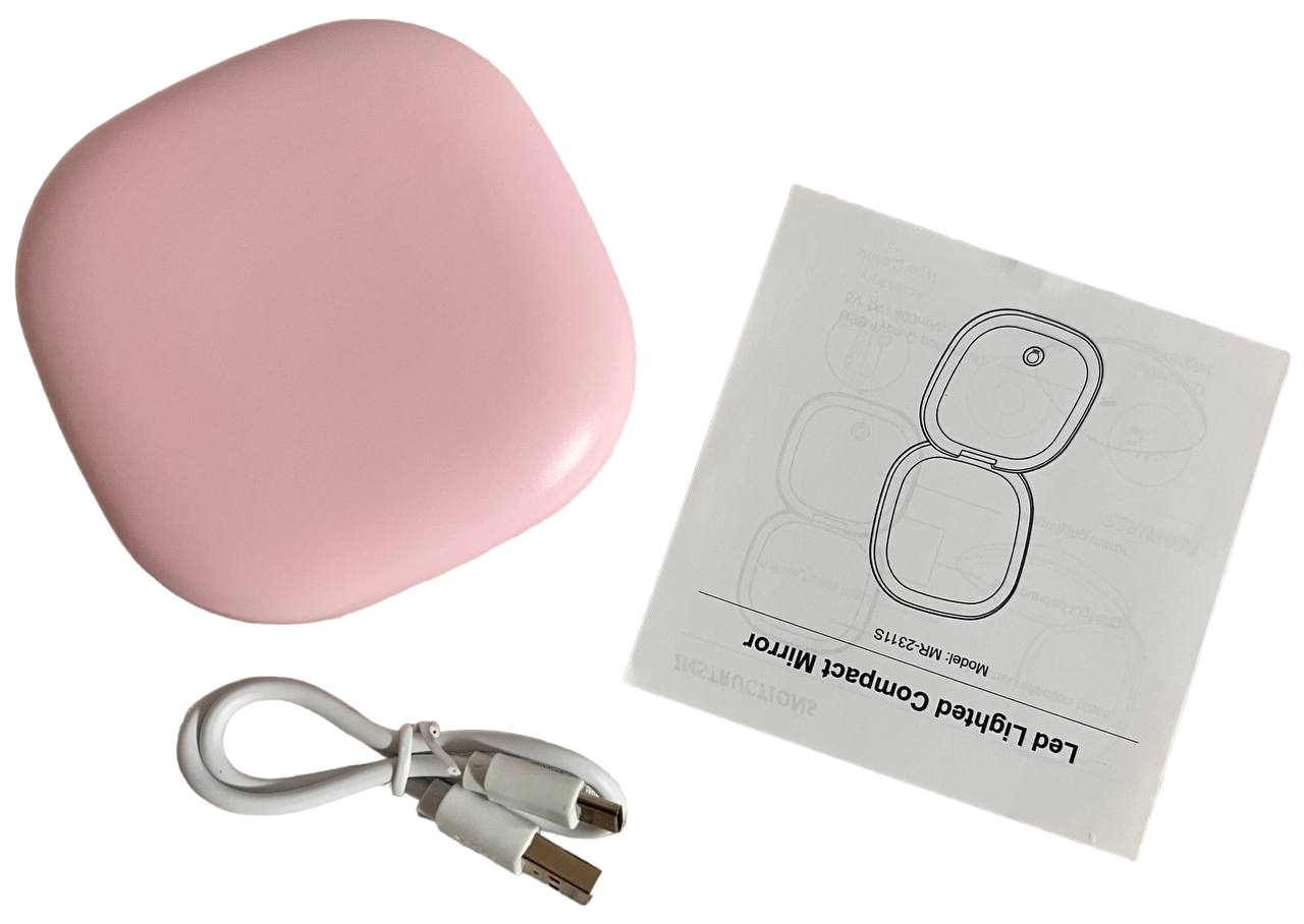 Косметическое зеркало с подсветкой и увеличением (85957)