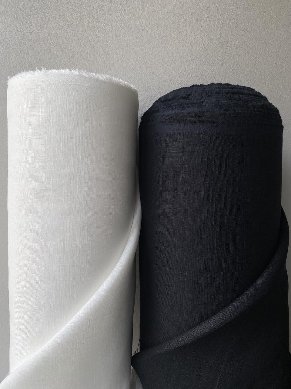 Тканина Linen Plus 100% льон Чорний 147 - фото 5