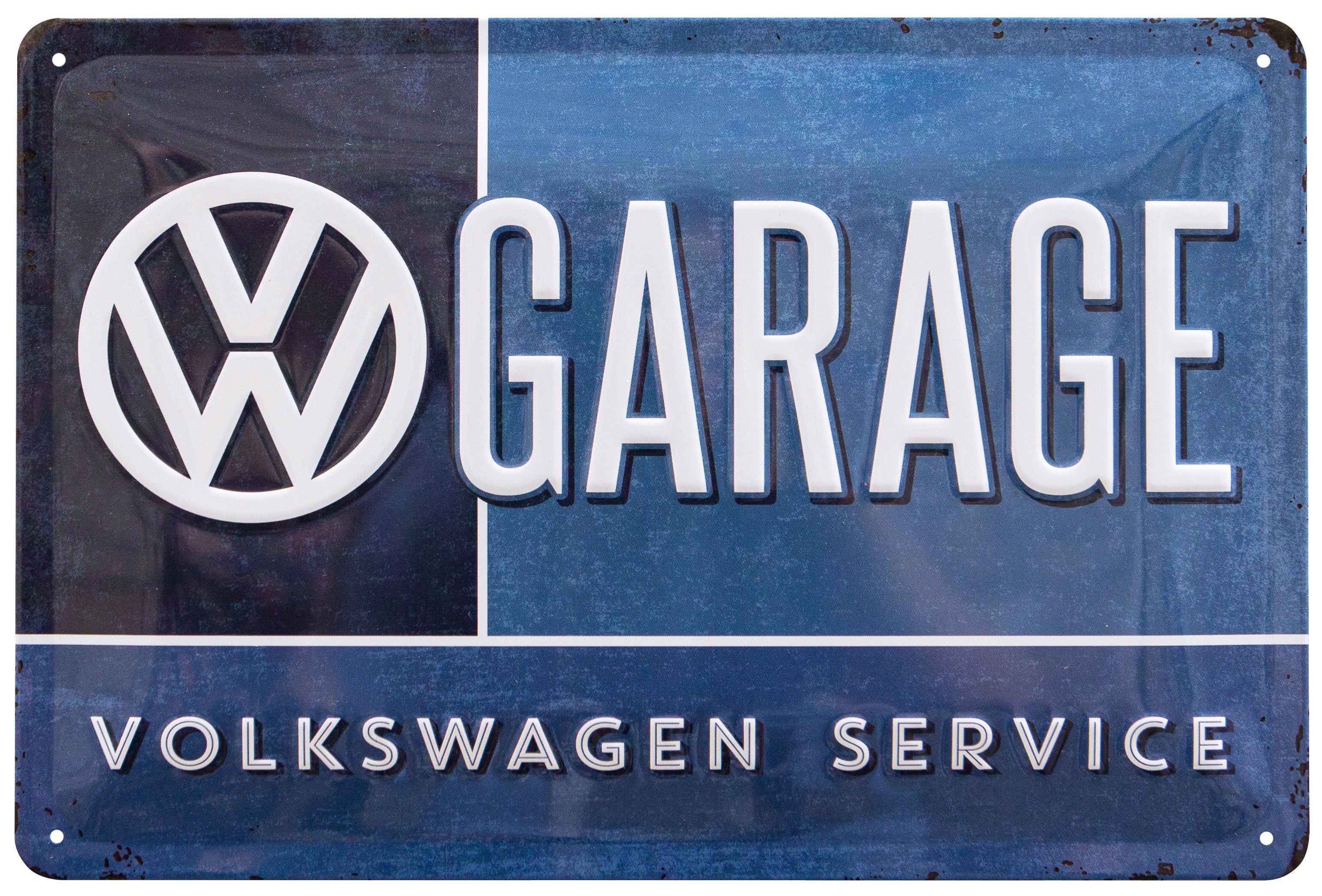 Табличка металлическая Garage Volkswagen Service 20x30 см