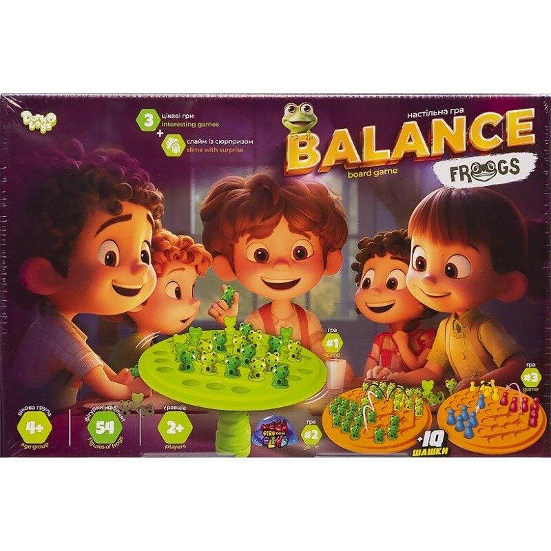 Настільна гра Danko Toys 3в1 велика Balance Frogs та IQ шашки (BalF-01)