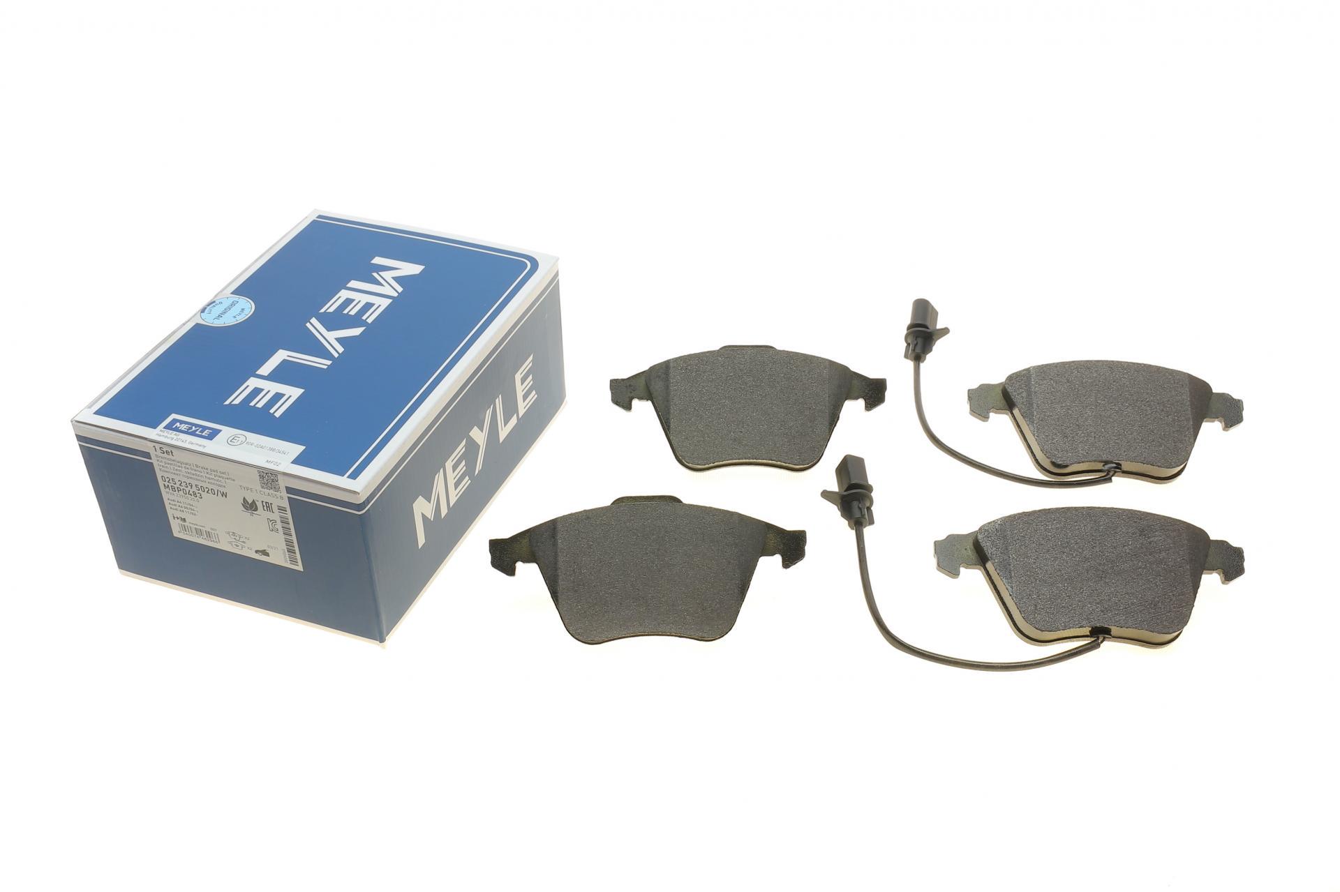 Тормозные колодки передние Meyle для Audi A4/A6/A8 02- с датчиками Ate (025 239 5020/W)