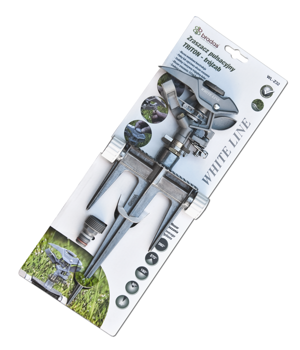 Ороситель пульсивный Bradas WHITE LINE TRITON на трезубце ø26,6 м (WL-Z32)