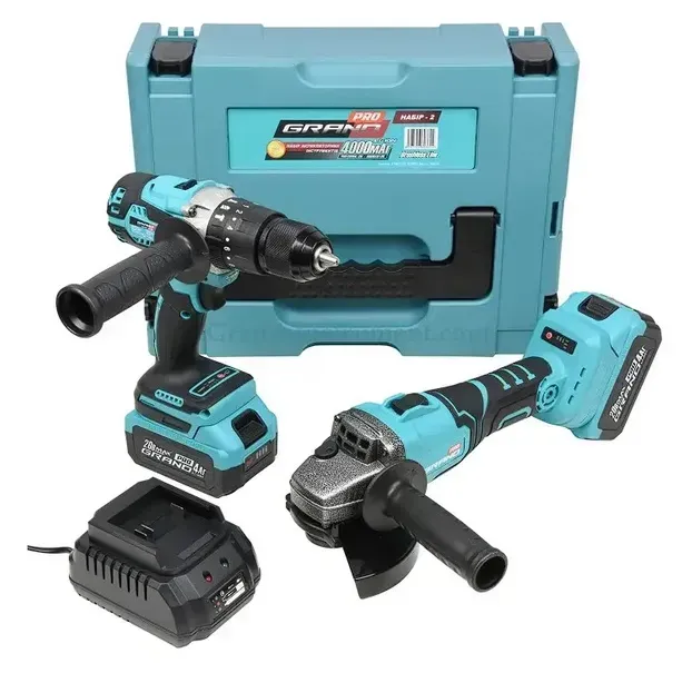 Набор аккумуляторных инструментов Grand №2 МШУ-20BL/PRO & ДА-20/13UBL - фото 11