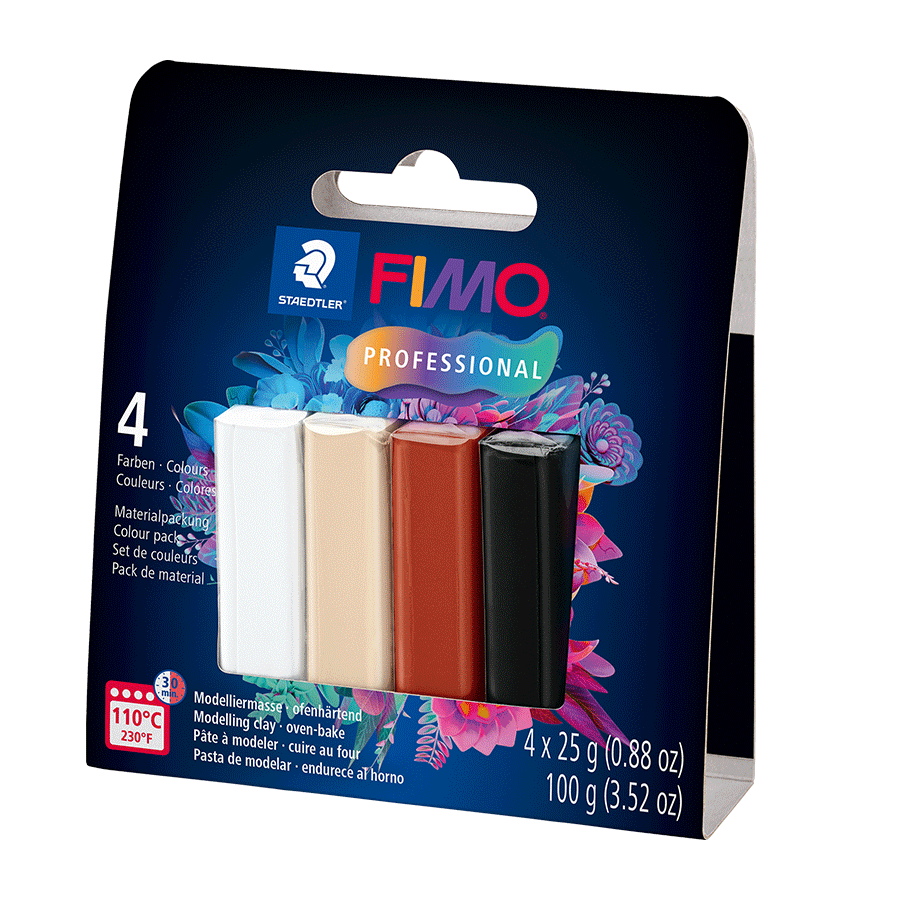 Глина полимерная Fimo Professional Natural Colours 4шт. по 25 г (8043-S2)