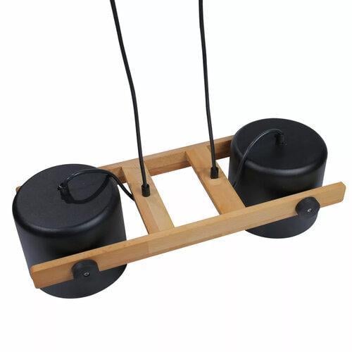 Подвесной светильник ETRON 1-EDR-7410 UrbanWood E27 2x40 Вт Натуральный/Черный (97616) - фото 3 Подвесной светильник ETRON 1-EDR-7410 UrbanWood E27 2x40 Вт Натуральный/Черный (97616) - фото 3