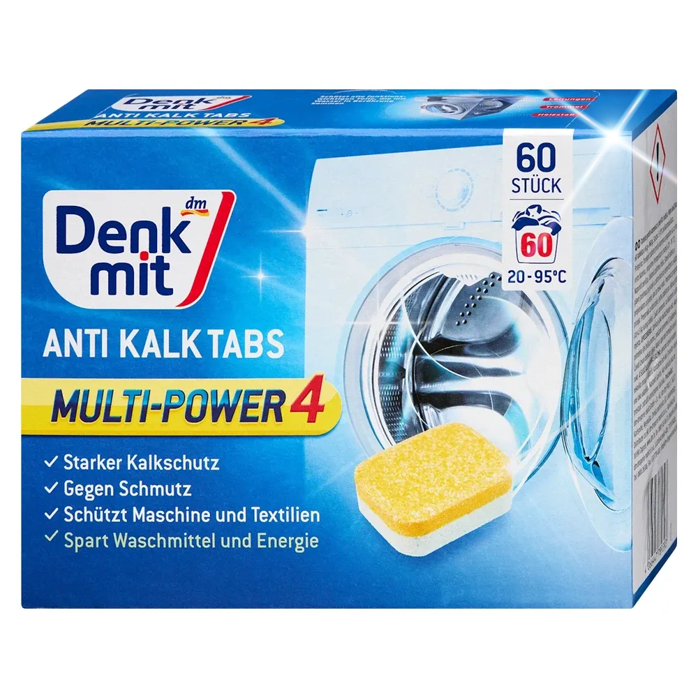 Чистящее средство для стиральной машины Denkmit anti-kalk-tabs от грязи и накипи 60 таб. (440216999)