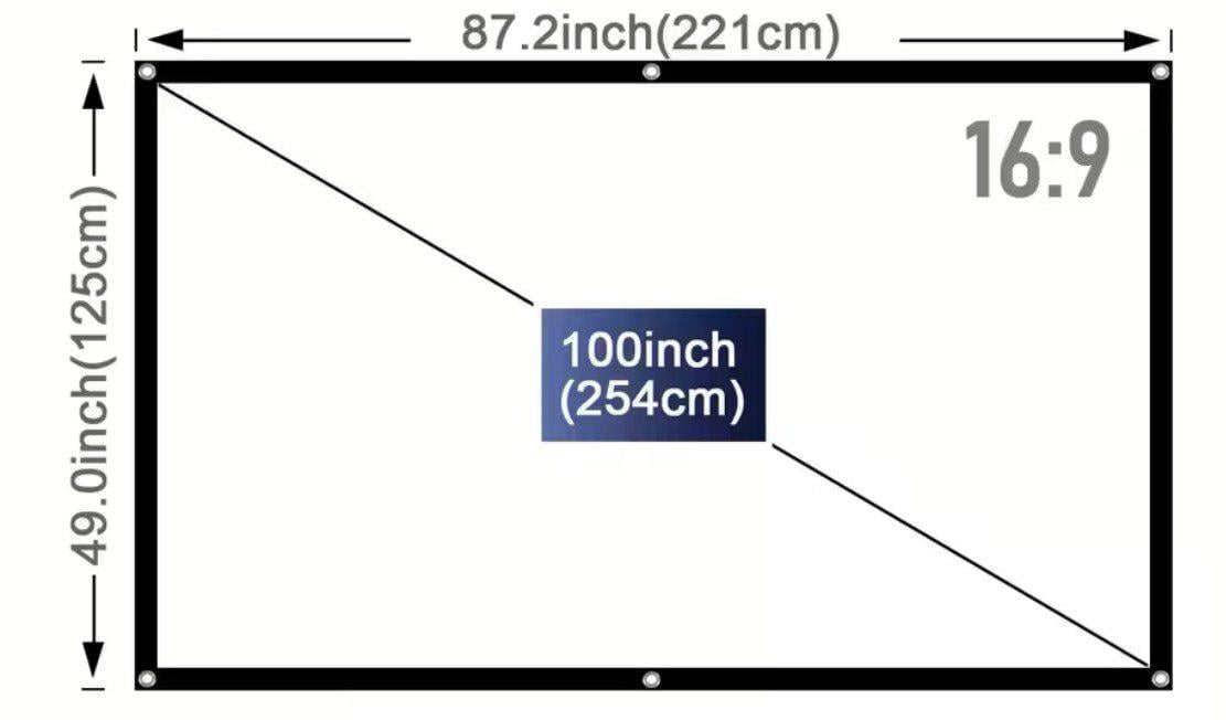 Экран для проектора White SOFT настенный матовый черная рамка с креплением 16:9 100" Белый - фото 2 Экран для проектора White SOFT настенный матовый черная рамка с креплением 16:9 100" Белый - фото 2