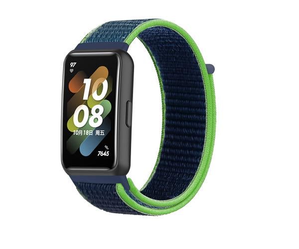 Ремешок Epik Nylon для смарт-часов Huawei Band 7 Зелено-синий