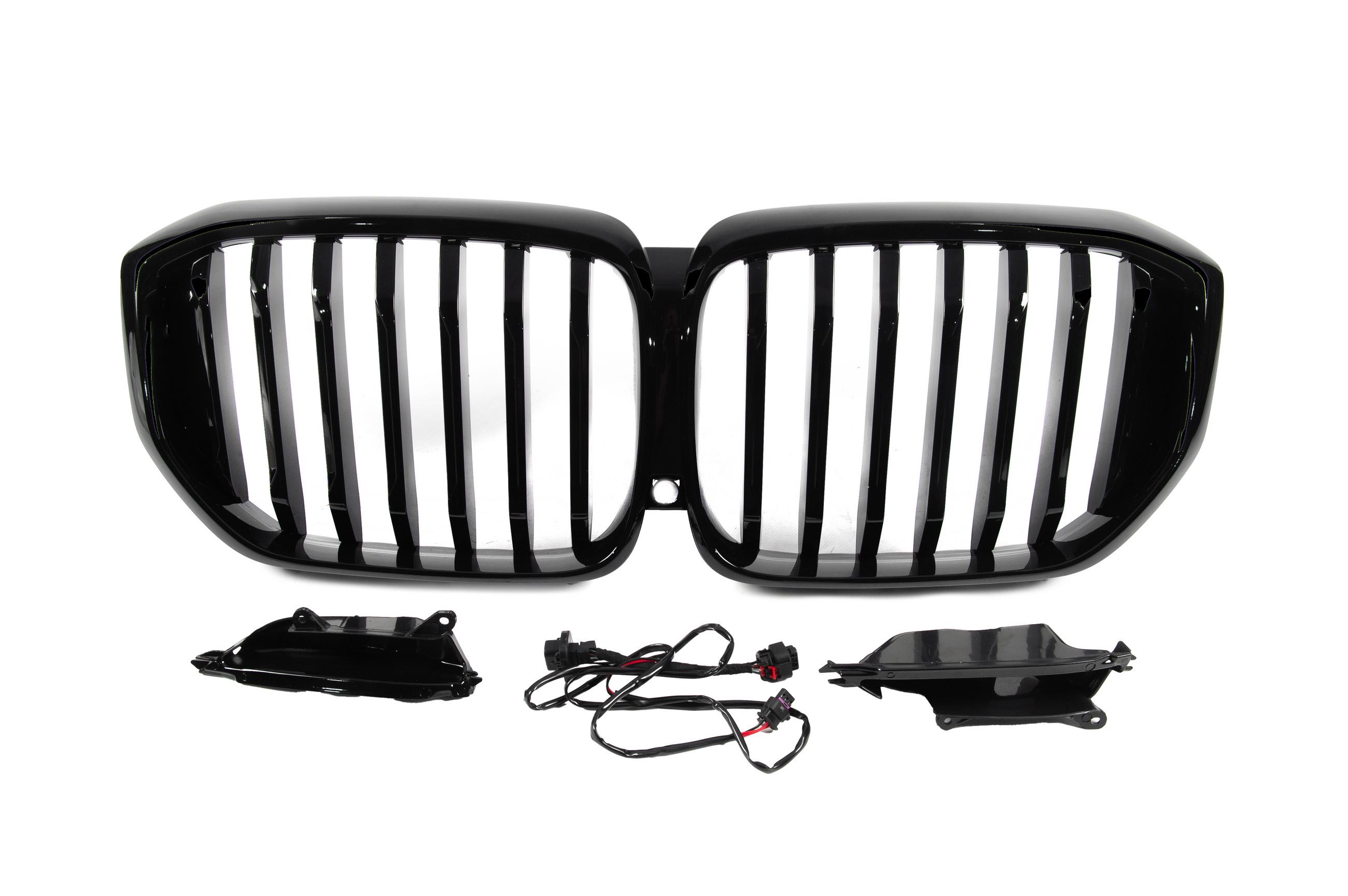 Ноздри 1 Bar LED GBT для BMW X5 G05 2019-2026 гг. abs-пластик Черный (190164)