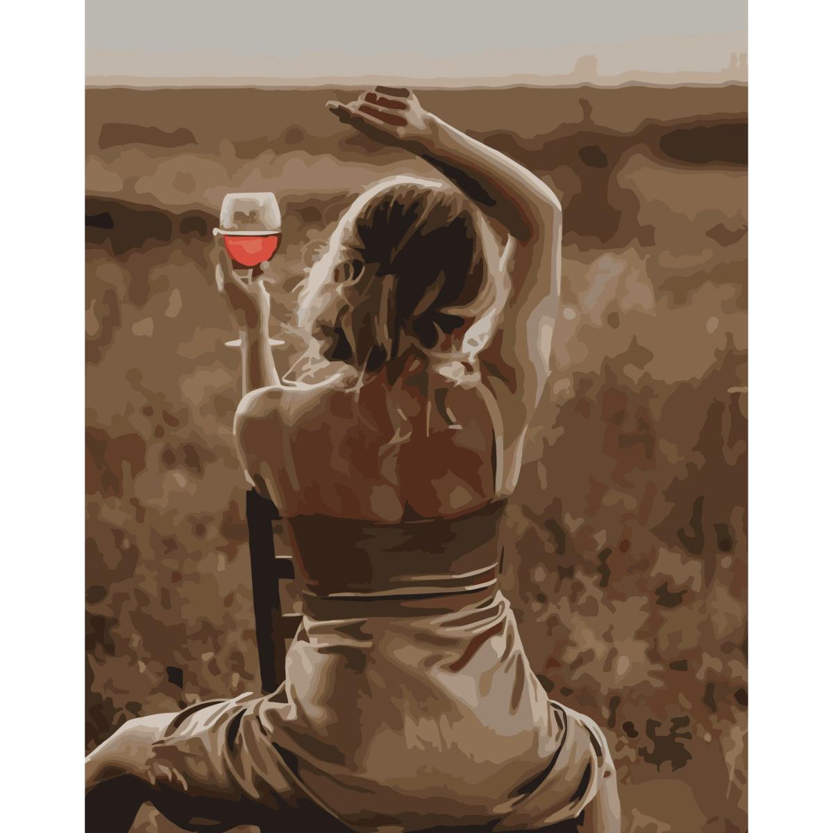 Картина по номерам Strateg Премиум Наедине с собой с лаком 40х50 см (SY6734)