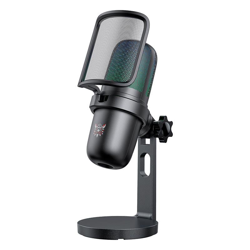 Микрофон Onikuma M730 Type-C с RGB-подсветкой для ПК и ноутбука кабель 2 м Черный (18258)