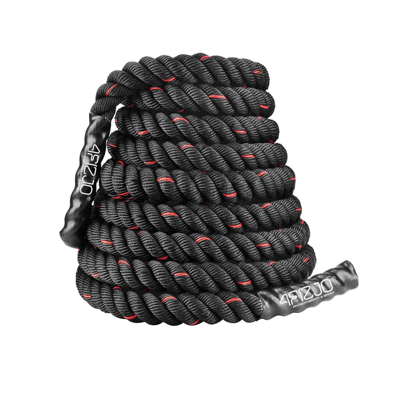 Канат тренувальний 4fizjo Battle Rope для кросфіту 15 м Black (P-5907739312266)