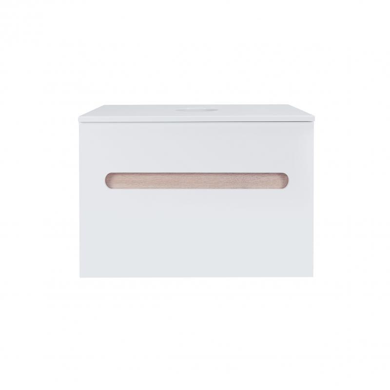 Тумба підвісна Q-tap Virgo 700х476х469 White/Whitish oak зі стільницею QT1879TPА701WWO (13840)