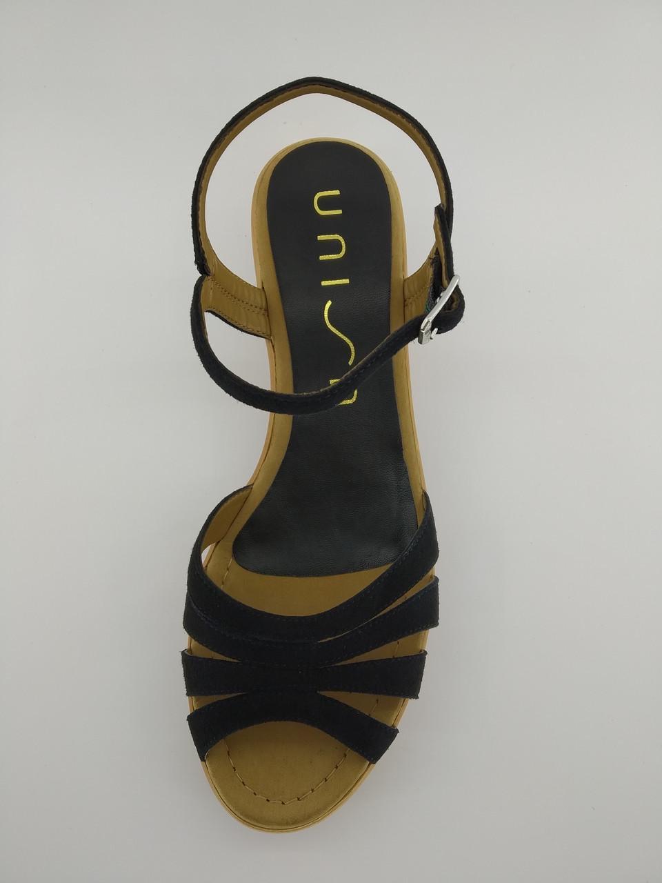 Босоніжки жіночі на танкетці Unisa №06 р. 40/26 см Чорний (984501279) - фото 5 Босоніжки жіночі на танкетці Unisa №06 р. 40/26 см Чорний (984501279) - фото 5