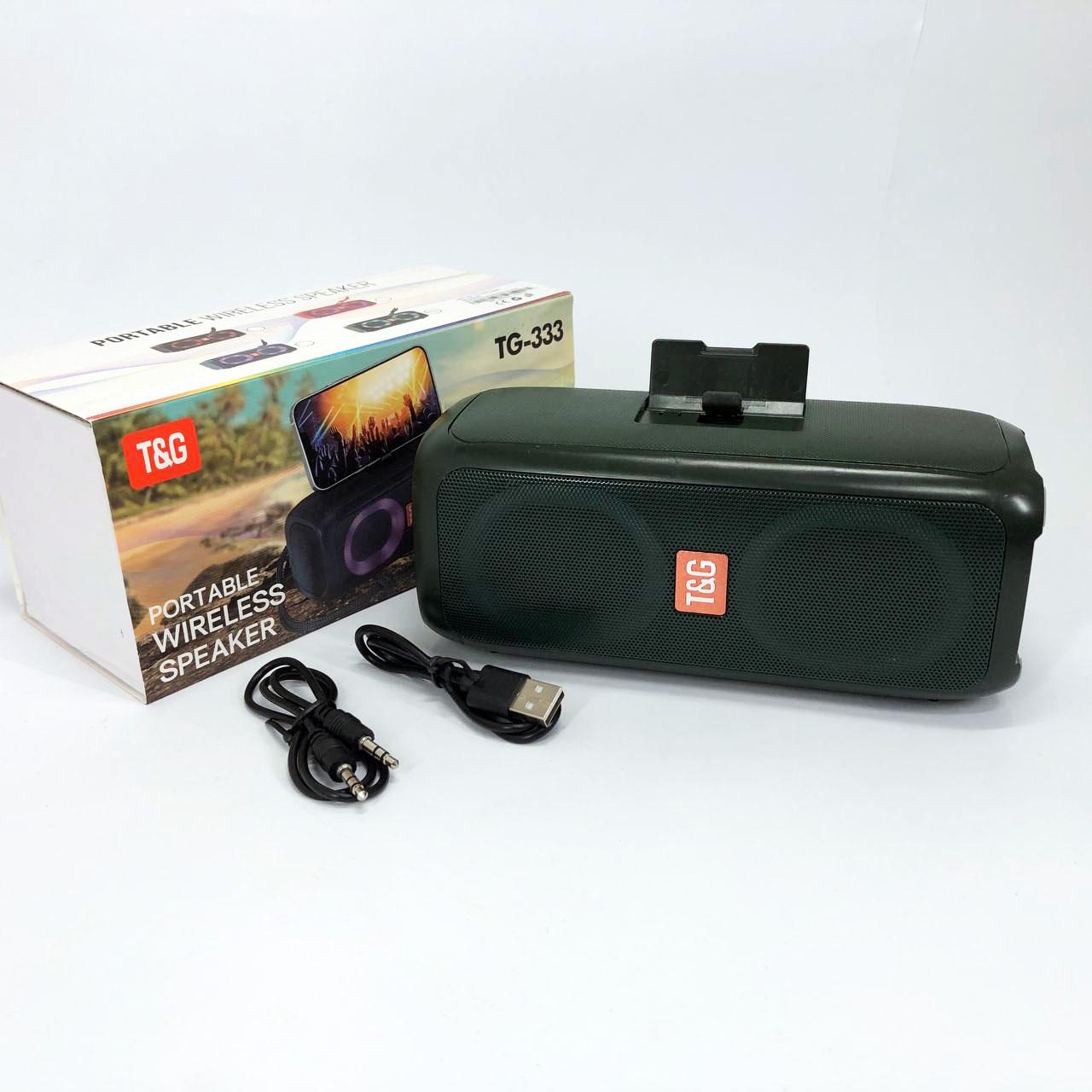 Портативна колонка TG333 2x5W з підсвічуванням RGB Зелений - фото 10 Портативна колонка TG333 2x5W з підсвічуванням RGB Зелений - фото 10