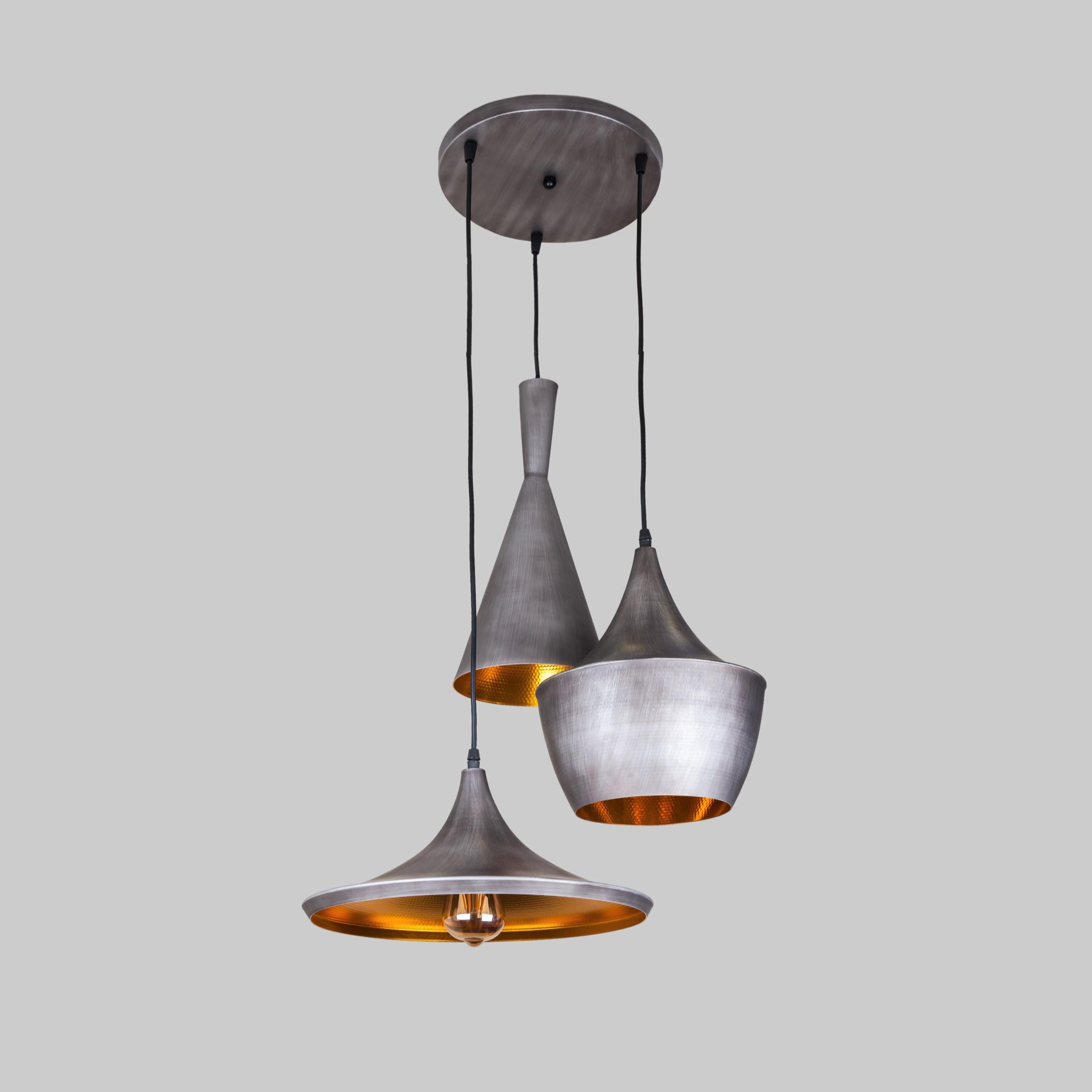 Люстра Triple Bell тройная Серый