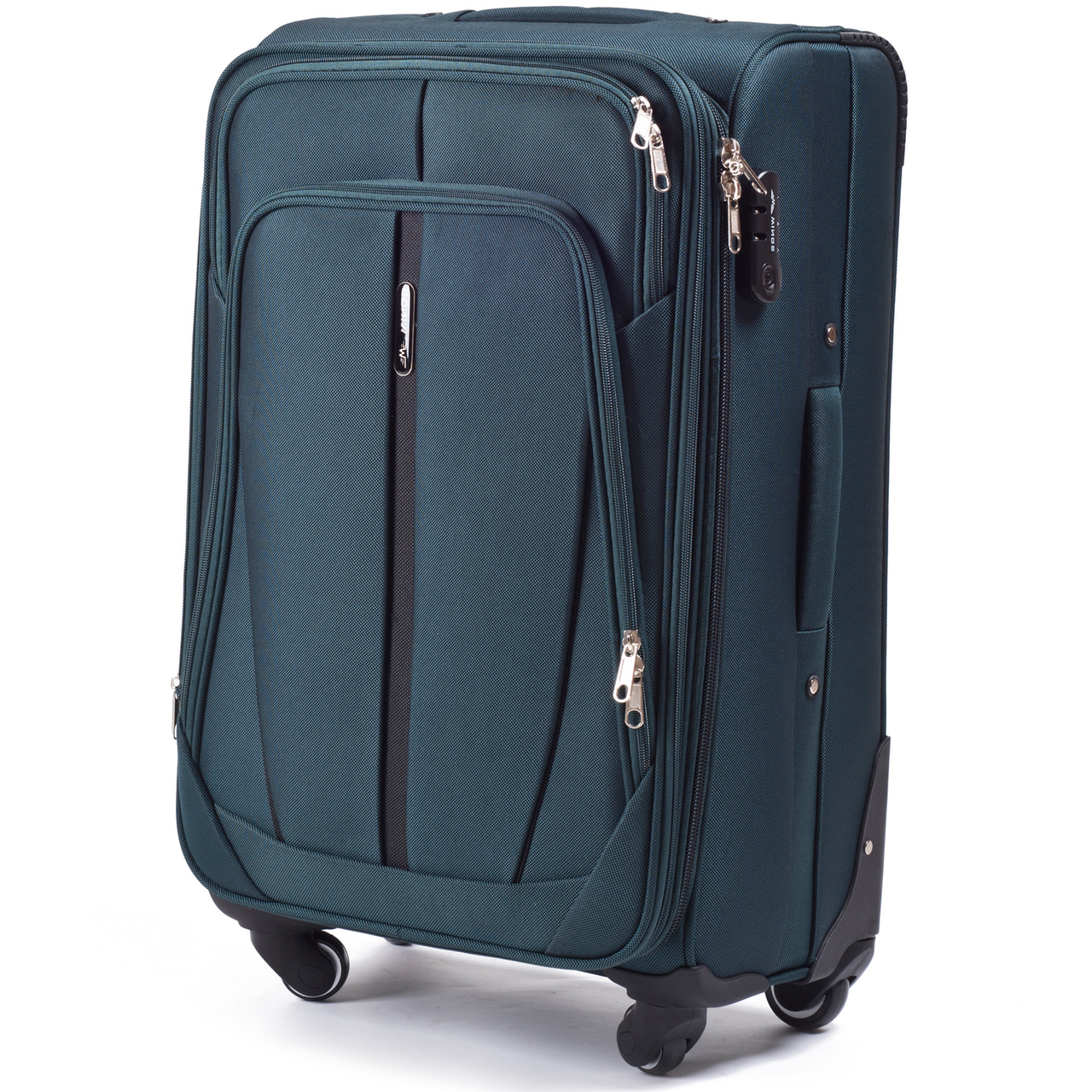 Чемодан Wings 1706 малый 54х34х22 см ручная кладь на 4 колесах Зеленый