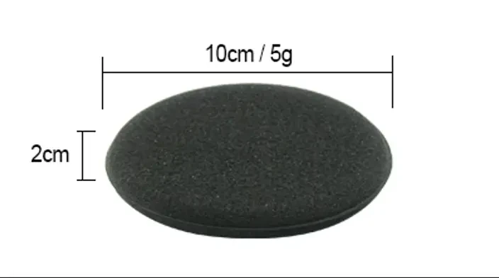 Аплікатор поролоновий круглий для нанесення різних складів 10х2 см Чорний - фото 3