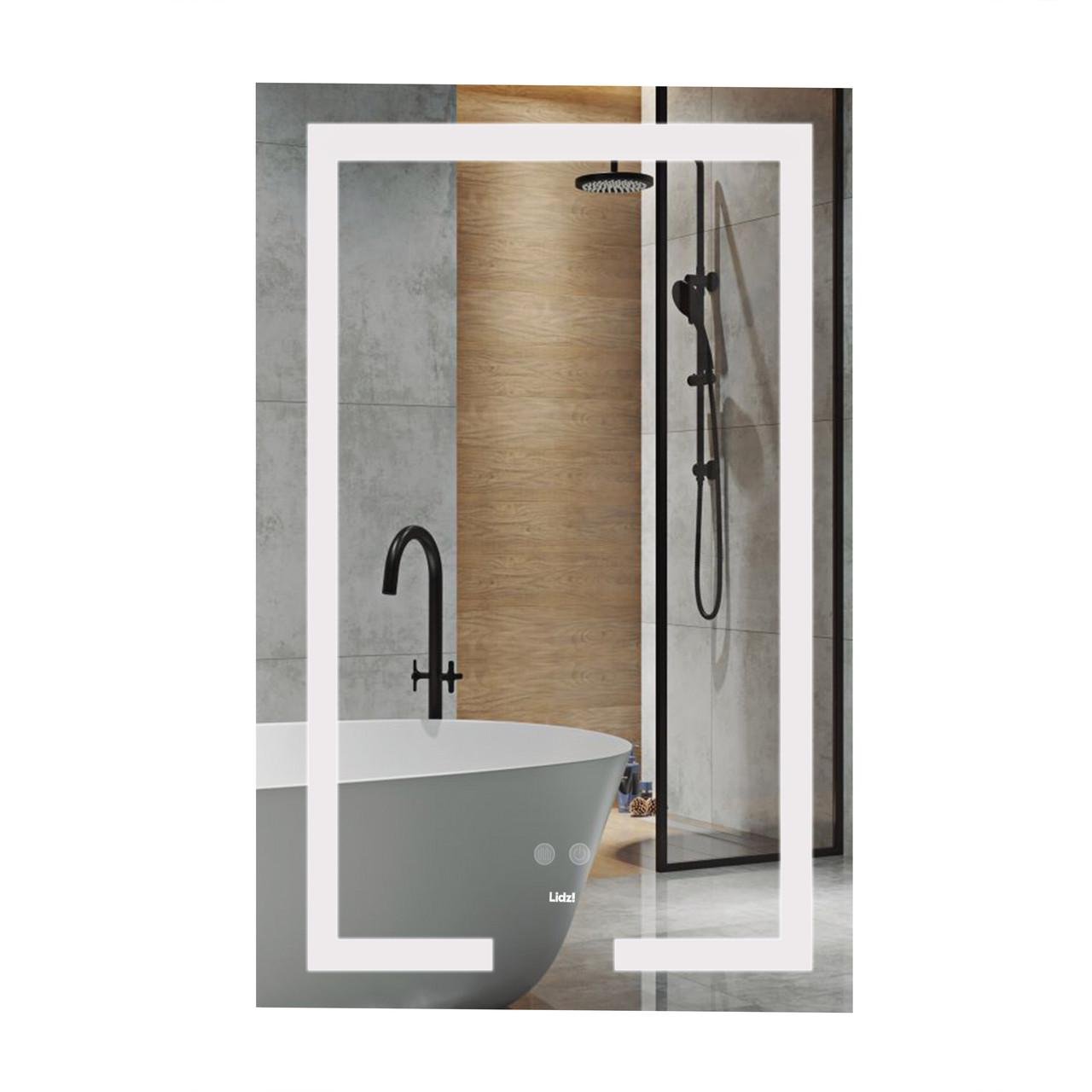 Зеркало Lidz Kubis с LED-подсветкой Touch с антизапотеванием с димером 500х800 мм (LD78LF9365080)