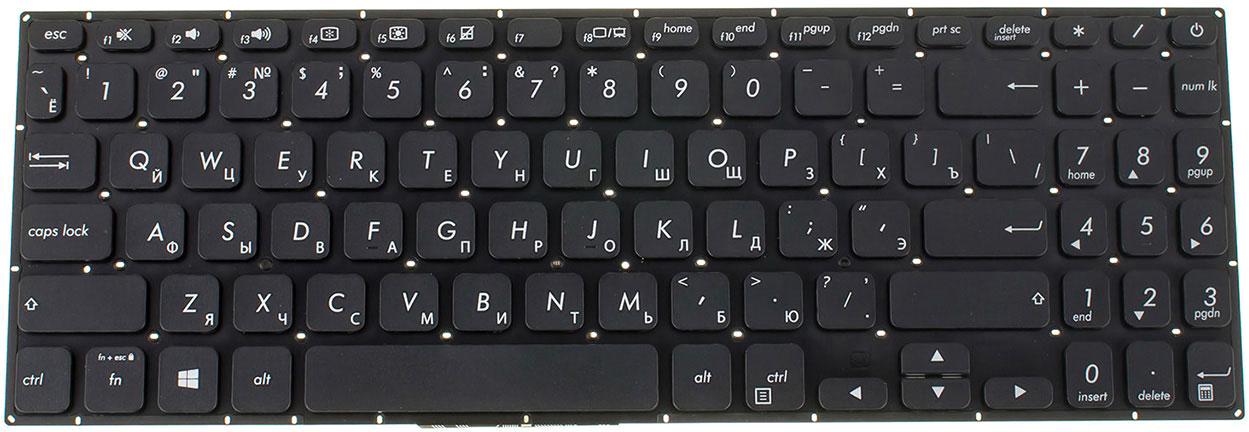 Клавиатура для ноутбука Asus V530/V530UF матовая (0KNB0-5634RU00)