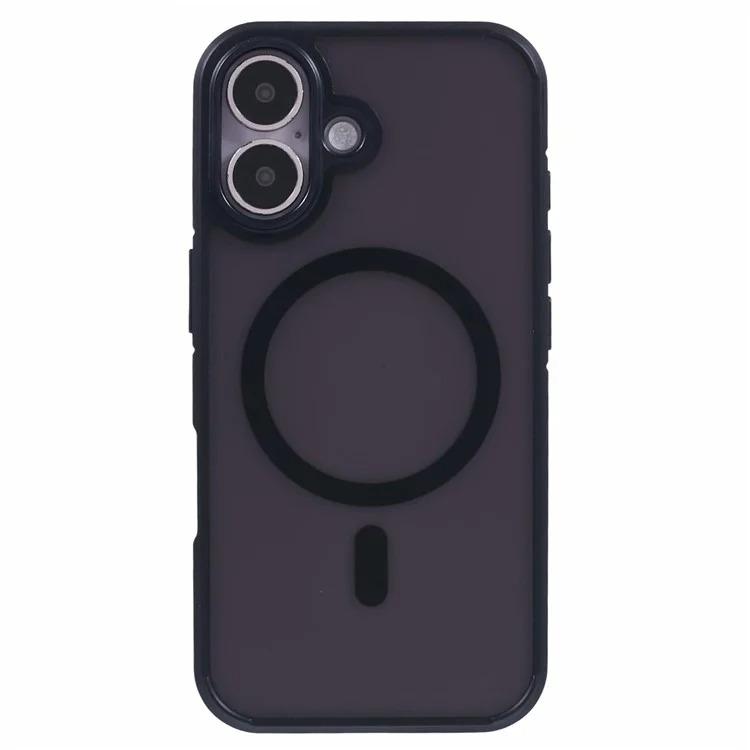 Чехол для телефона iPhone 16 Plus Electroplate Matte Case With Magsafe Черный (TT-10)