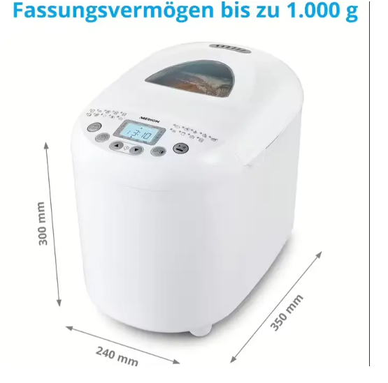 Хлебопечка Medion MD11011 19 программ 550 Вт (24214258) - фото 2 Хлебопечка Medion MD11011 19 программ 550 Вт (24214258) - фото 2