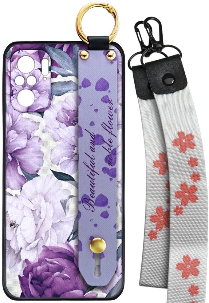 Чехол SHLab Xiaomi Poco M5s Beautiful Flower + два ремешка с карабином (32122)