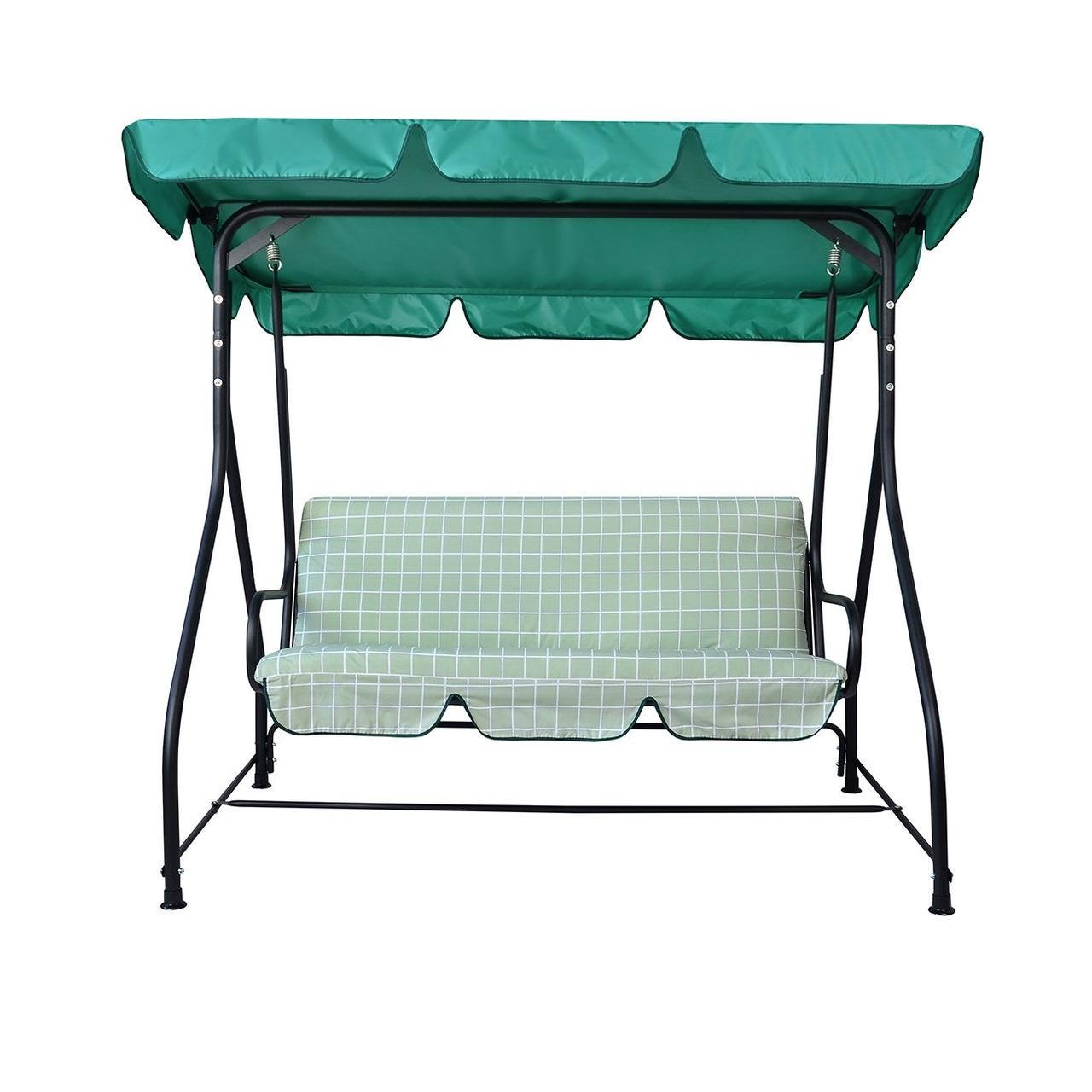 Качели садовые Вероника бязь клетка Зеленый (2660711468)