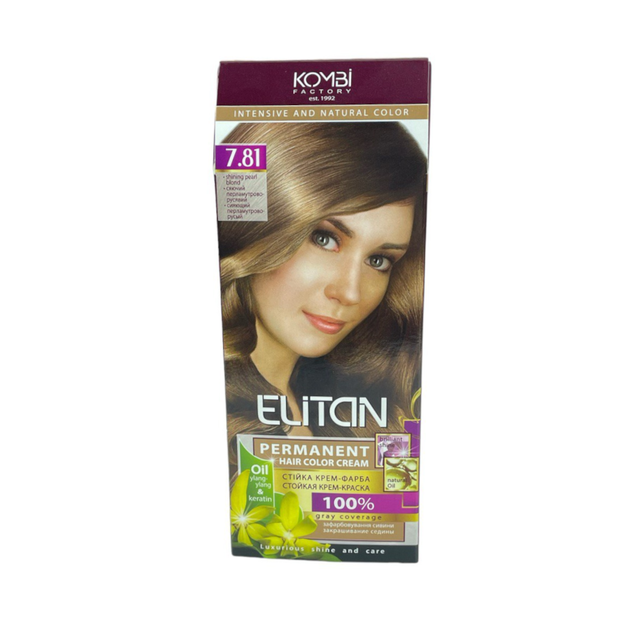 Крем-краска для волос стойкая ELITAN intensive and natural color 7-81 Сияющий перламутрово-русый (2186848198)