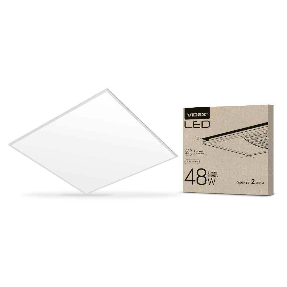 LED панель потолочная VIDEX 48W 4100K матовая комплект 2 шт. (100395)