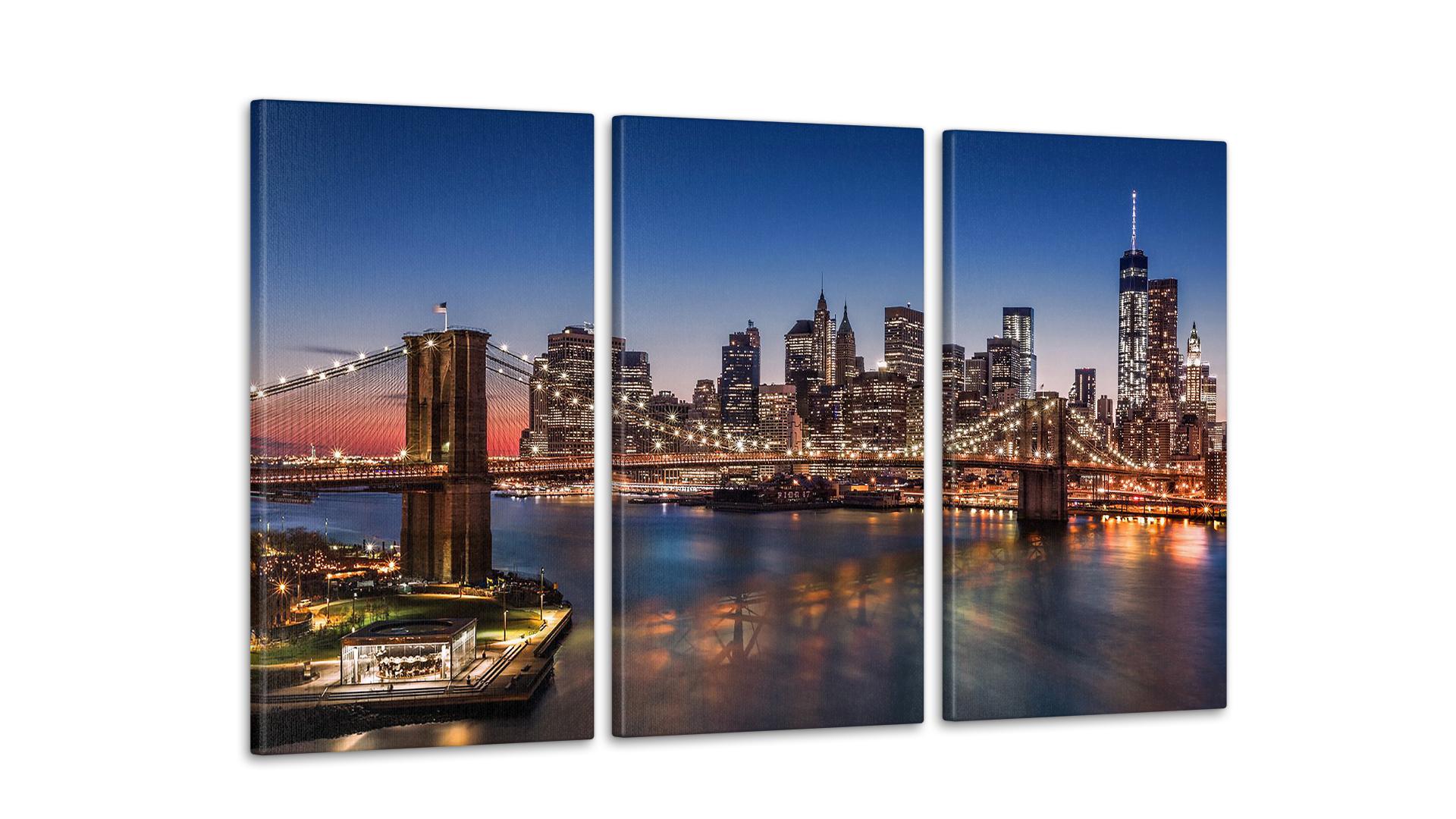 Модульная картина Ночной Город 53x100 см (Art-167_3А)