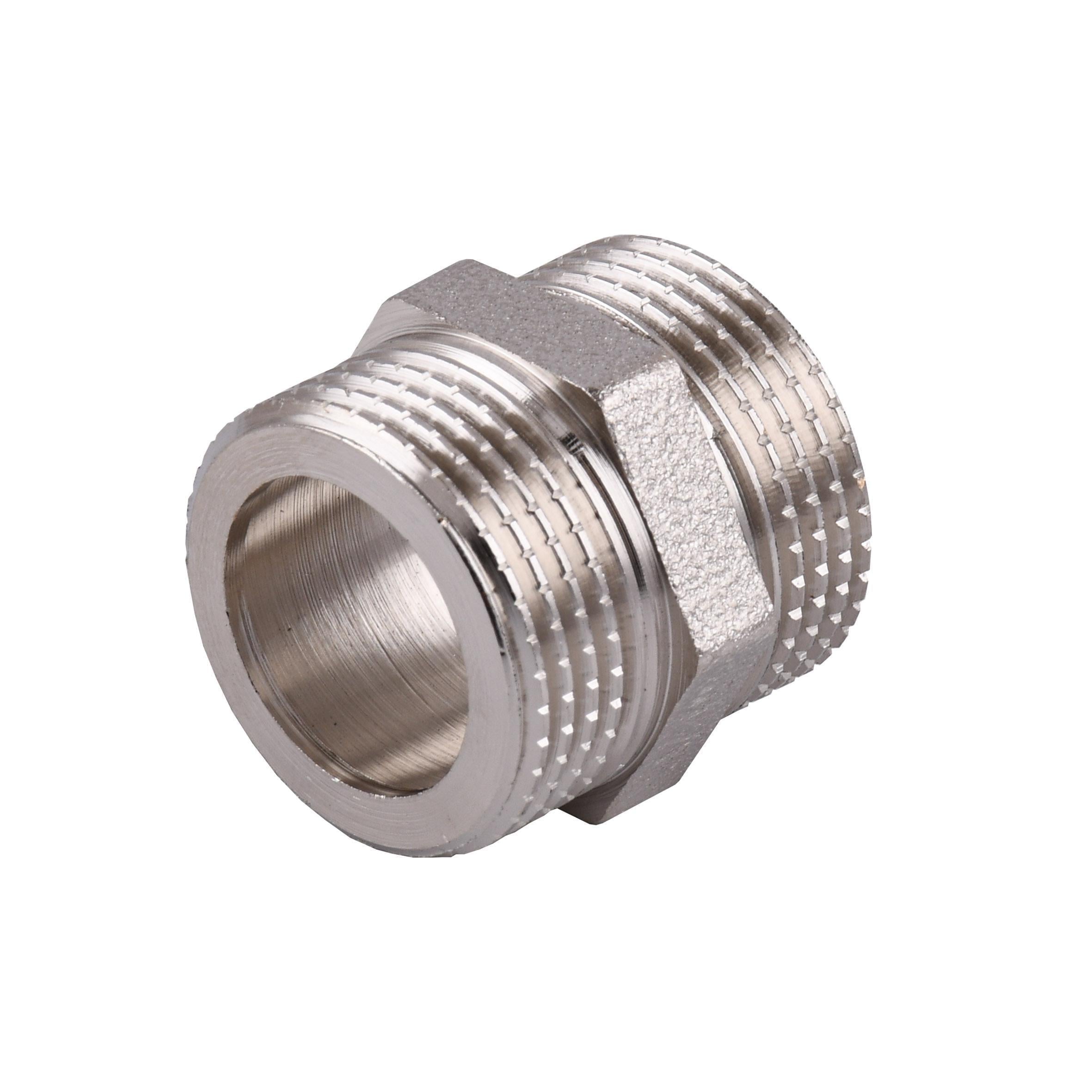 Ниппель под прокладку Optimum NN442G 3/4"ЗЗ никелированный (000030785)