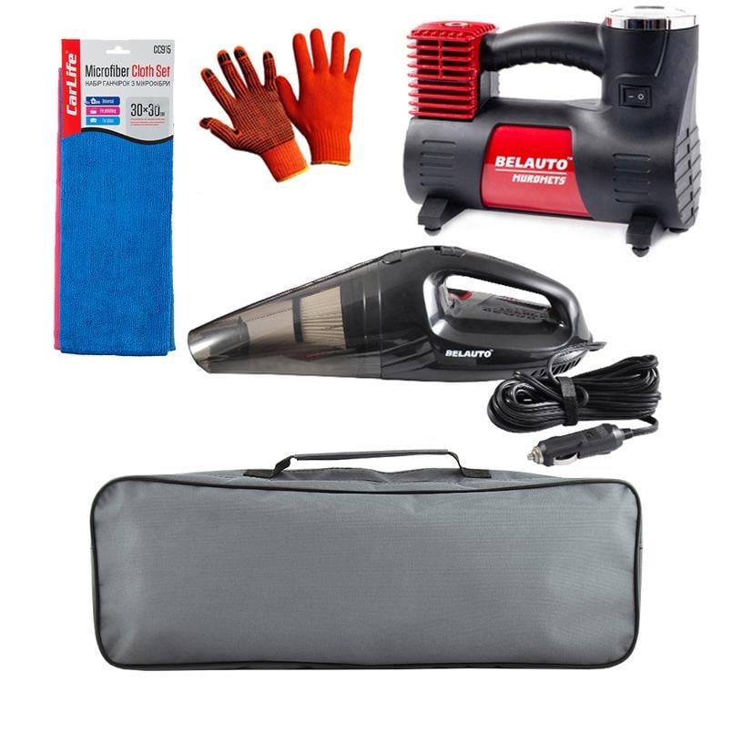 Подарочный набор компрессор + автопылесос