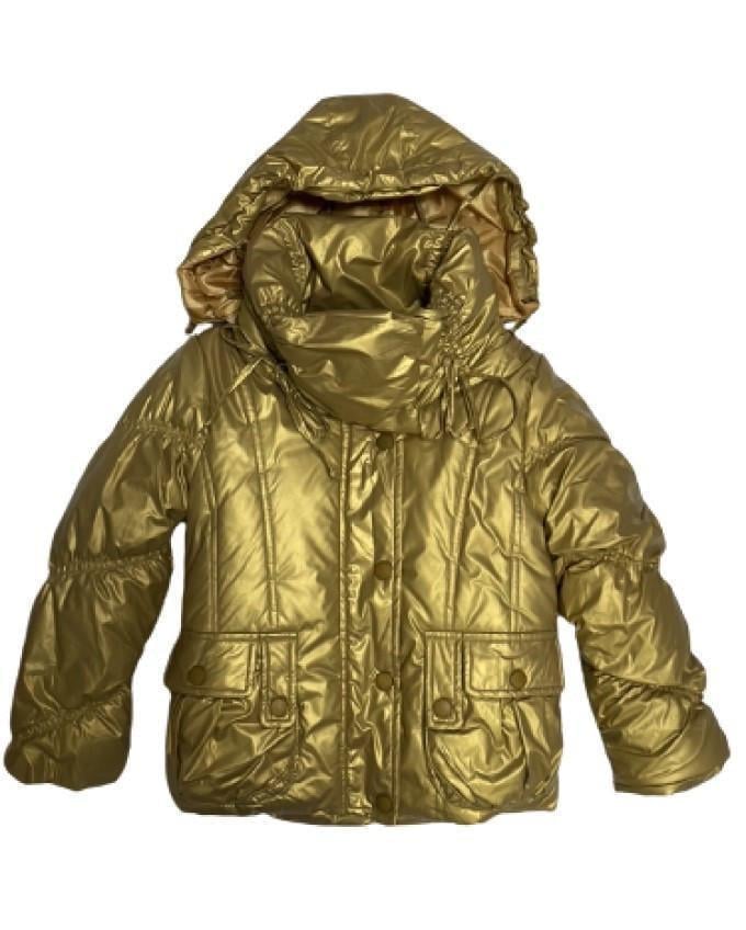 Куртка для дівчинки зимова Anernuo 9051 134 см Золотистий (118901_134)