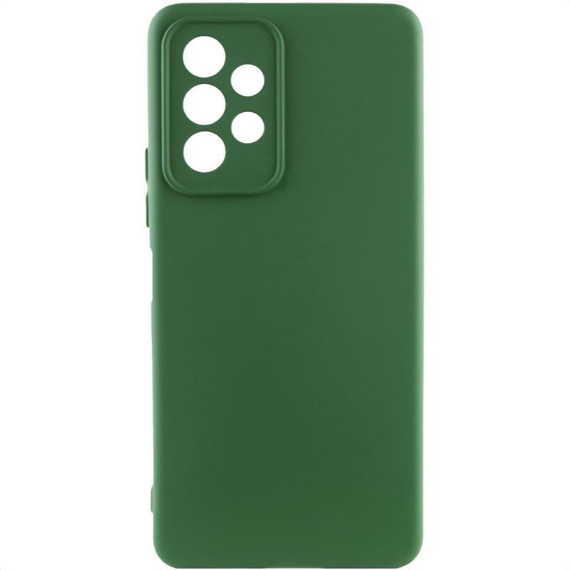 Противоударный чехол TPU GETMAN Liquid Silk Full Camera для Samsung Galaxy A33 5G Зеленый / Dark green