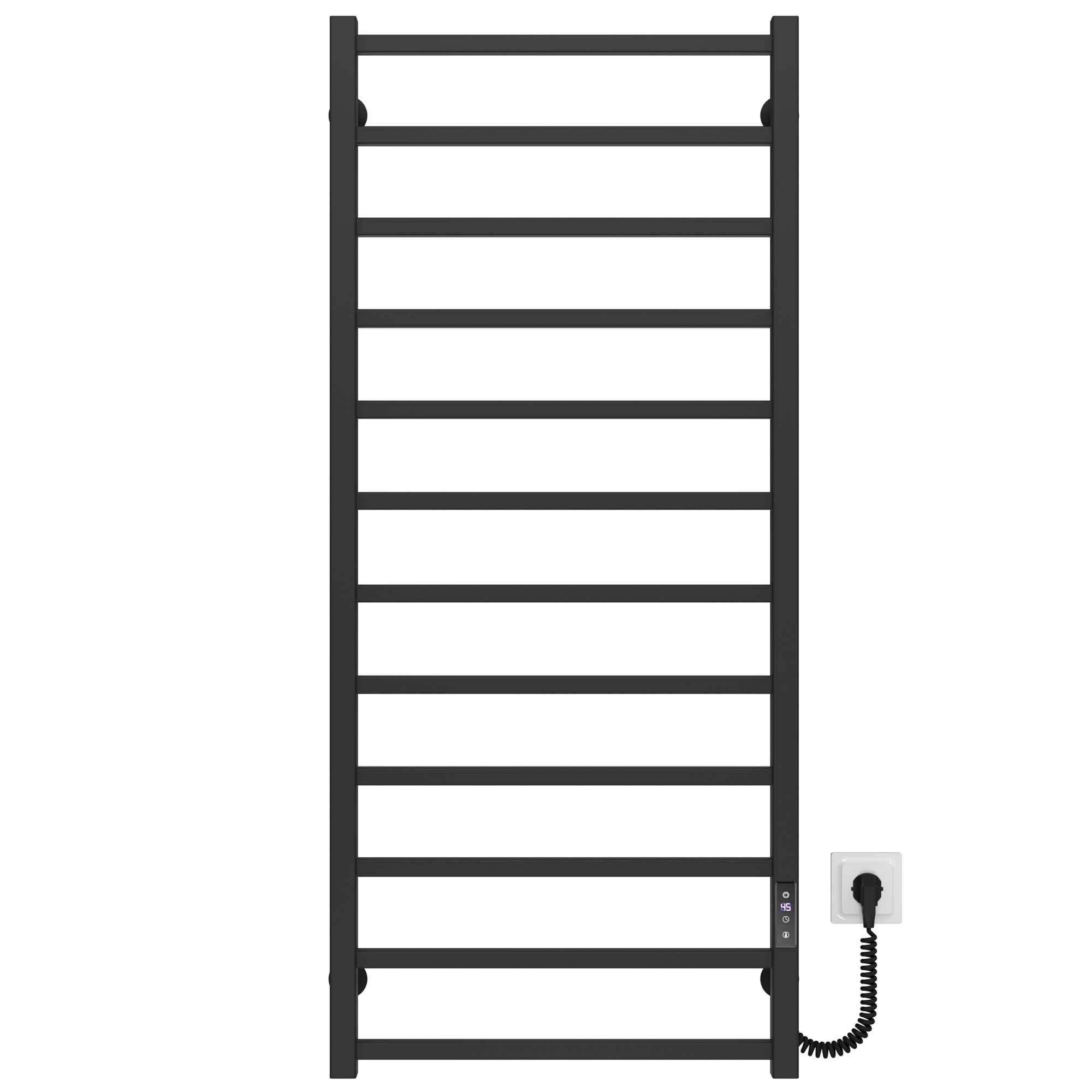 Полотенцесушитель электрический Deffi Forest П12 JD04 нержавеющая сталь 500х1200 мм Черный (A.FR.120.50.12.EBR2)