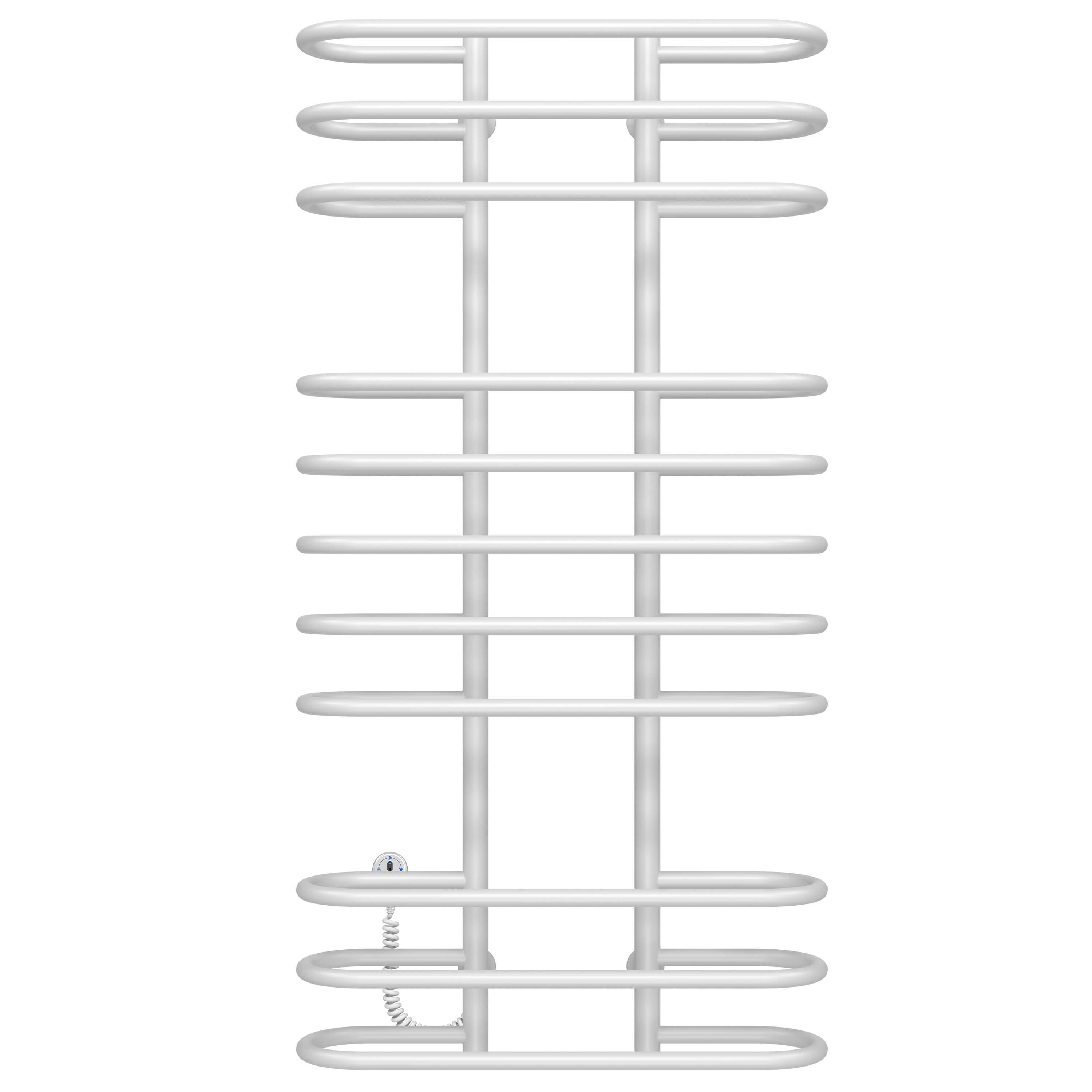 Полотенцесушитель электрический Deffi Британика П11 EF16 левое подключение нержавеющая сталь 600х1200 мм Белый (C.BR.120.60.11.EWL5)