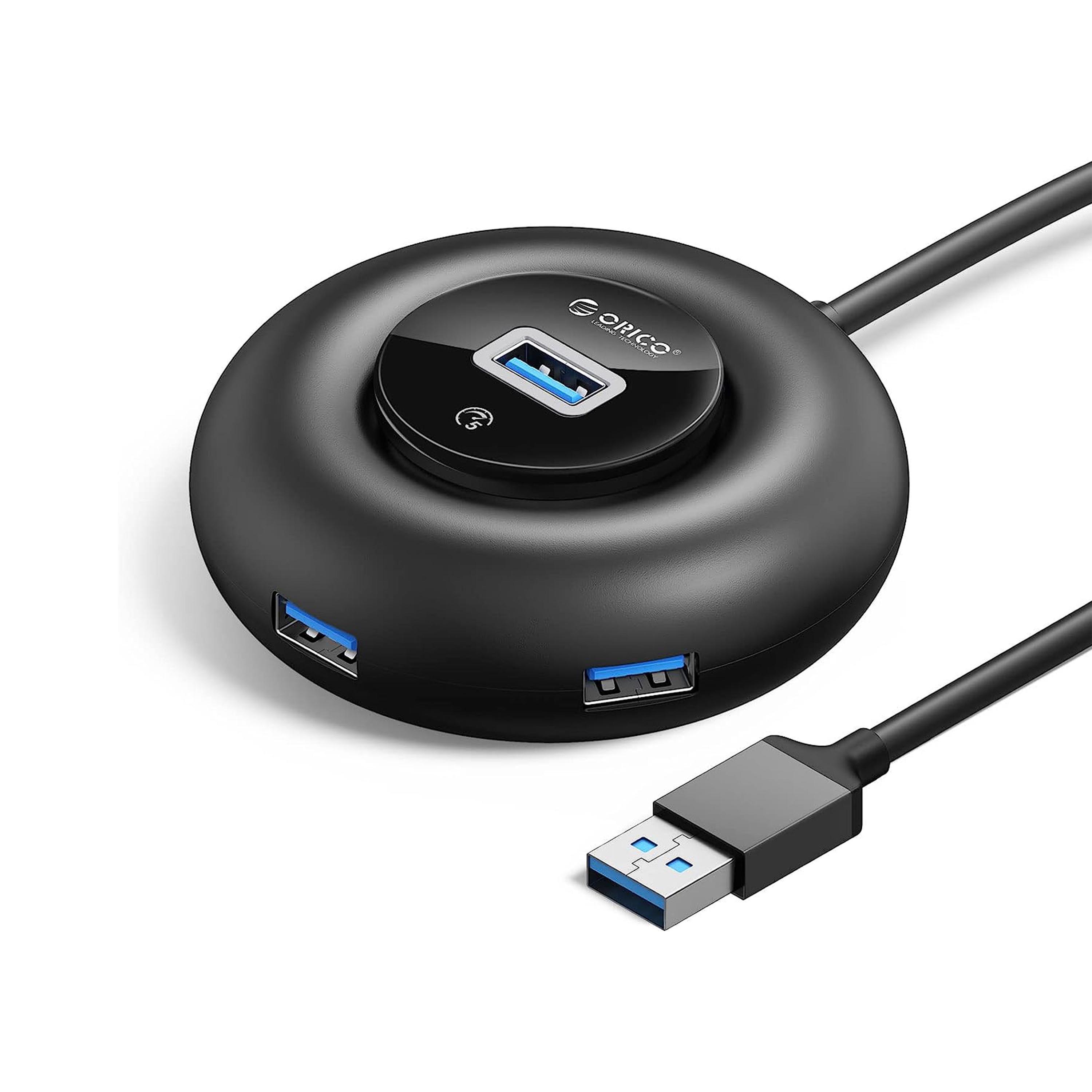 USB-хаб на 4 порти Orico USB 3.0/2.0/1.8 м Чорний (ORICO-YX1-U2-18-BK-BP)