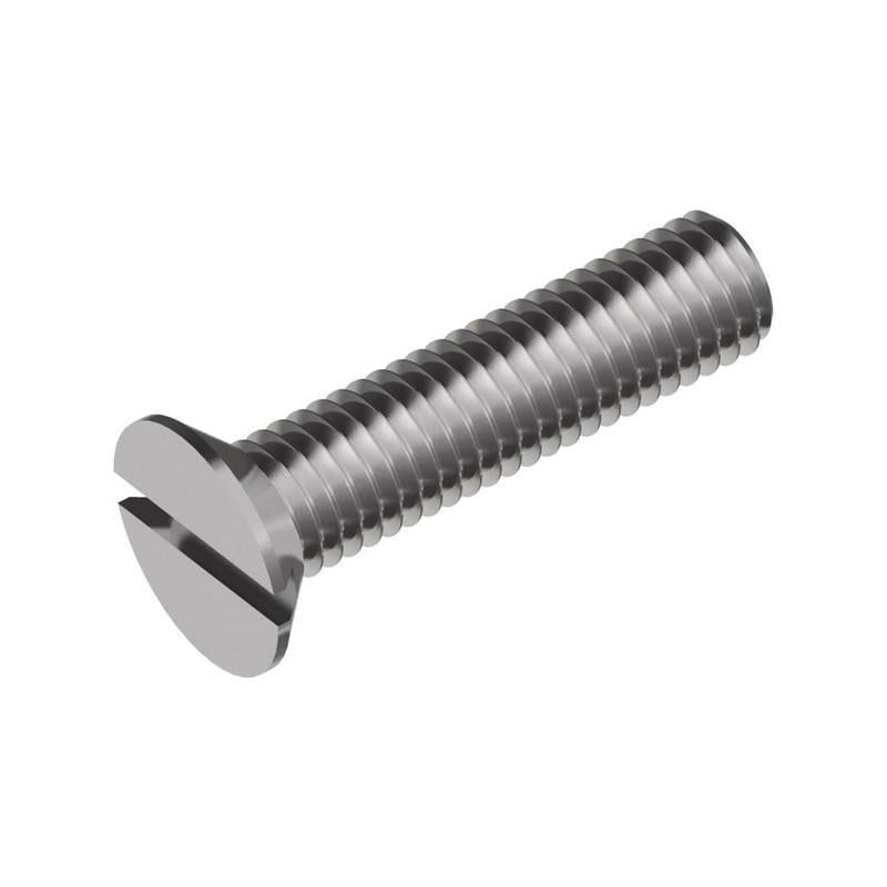 Винт Metalvis М10х20 DIN963 сталь 4.8 цинк белый полная резьба шаг 1,5 потайная SL14 10 шт. (5M12000005M1X02021)